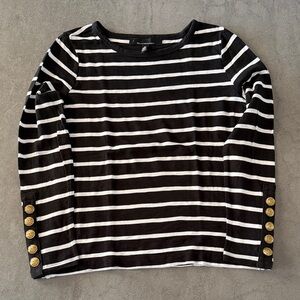 WHBM Striped Long Sleeve T-Shirt